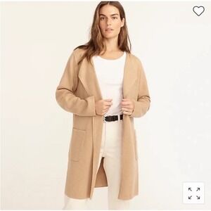 J. Crew Juliette Collarless Sweater Blazer Longline Women's XS Workwear Office